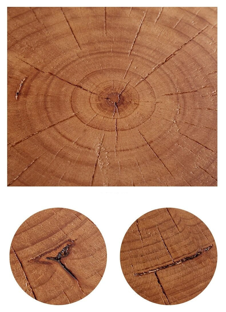 Table basse en bois massif tronc d'arbre