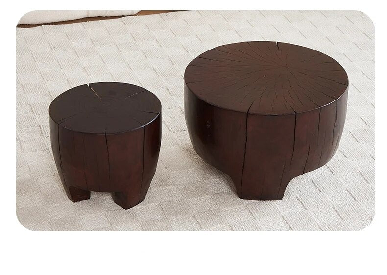 Tree Trunk Solid Wood Coffee Table-ChandeliersDecor