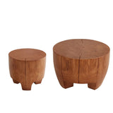 Tree Trunk Solid Wood Coffee Table-ChandeliersDecor