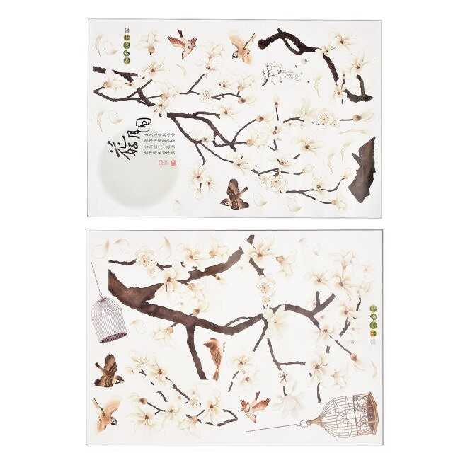 Tree with Birds Home Wall Stickers | Tree Wall Decals | Gift for Couples