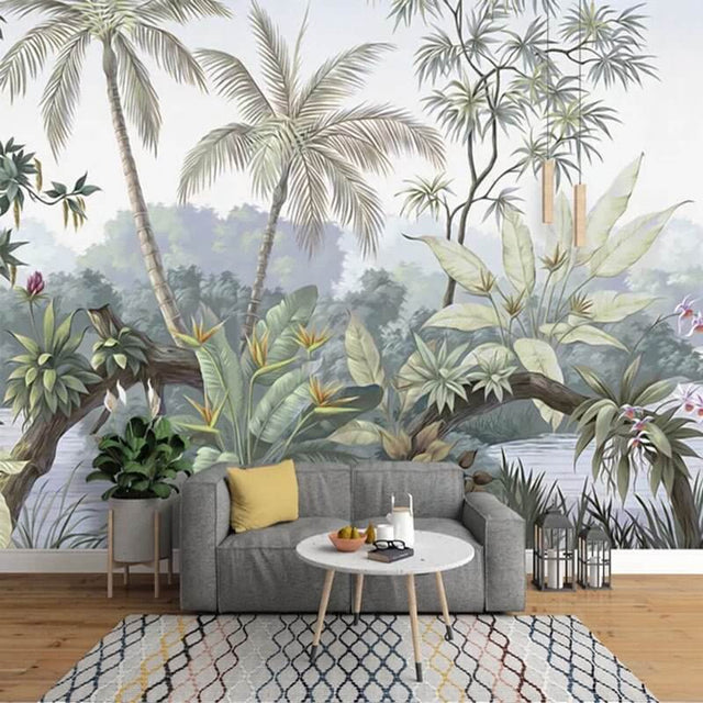 Trees Jungle Wallpaper - Exquisite Nature-Inspired Décor-ChandeliersDecor.com