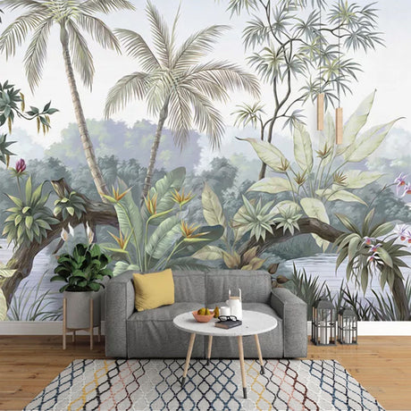 Trees Jungle Wallpaper - Exquisite Nature-Inspired Décor-ChandeliersDecor