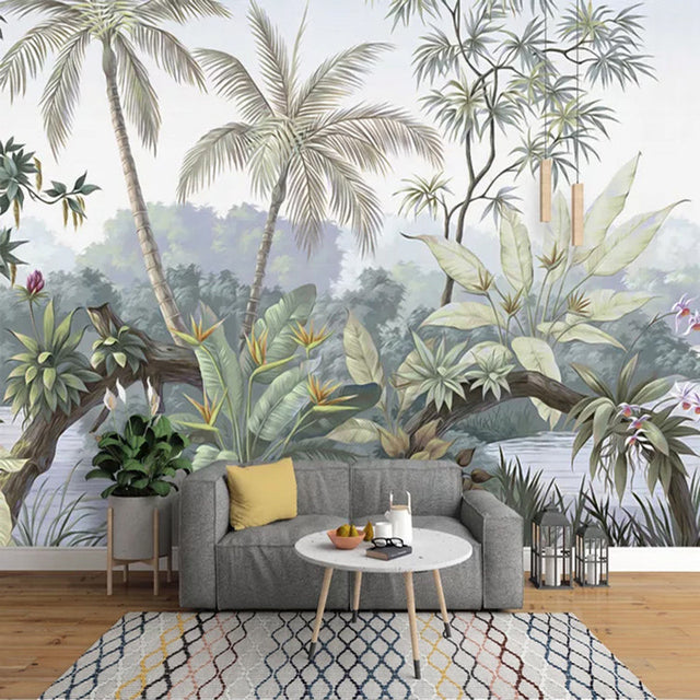 Trees Jungle Wallpaper - Exquisite Nature-Inspired Décor-ChandeliersDecor