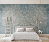 Trees Winter Wallpaper Murals-ChandeliersDecor