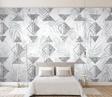 Triangular Pattern Leaves Wallpaper Murals-ChandeliersDecor.com