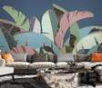 Tropical Coloured Leafs Wallpaper Murals-ChandeliersDecor.com
