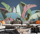 Tropical Coloured Leafs Wallpaper Murals-ChandeliersDecor