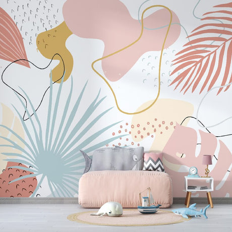 Tropical Dream Bedroom Wallpaper Mural-ChandeliersDecor