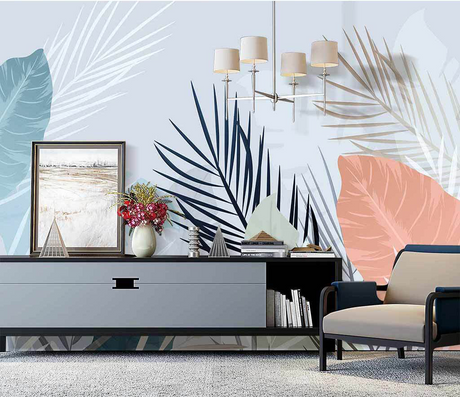 Tropical Leafs Wallpaper Murals - Vibrant Nature Designs-ChandeliersDecor