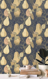 Tropical Pears Wallpaper Mural-ChandeliersDecor.com