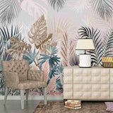 Tropical Plants Rainforest Leaves Wallpaper Mural-ChandeliersDecor.com