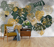 Tropical Wallpaper Mural - Monstera Leaf Theme-ChandeliersDecor