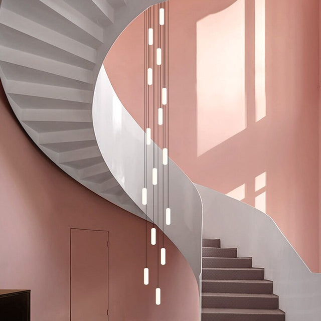 Tubes: Staircase Chandelier - Exquisite Lighting Solution