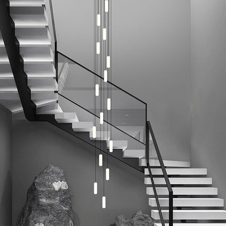 Tubes: Staircase Chandelier - Exquisite Lighting Solution-ChandeliersDecor