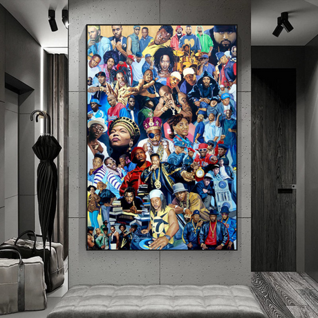 TuPac Biggie Smalls Poster: Hip Hop Legends Canvas Wall Art-ChandeliersDecor