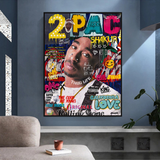 TuPac Rapper Canvas Wall Art: Unique & Vibrant Designs-ChandeliersDecor