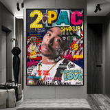 TuPac Rapper Canvas Wall Art: Unique & Vibrant Designs-ChandeliersDecor