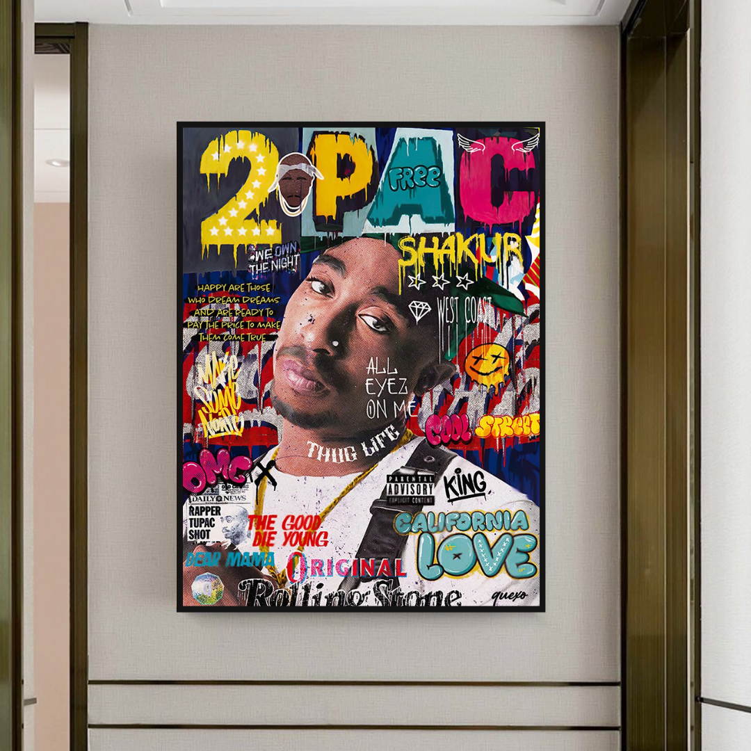 TuPac Rapper Canvas Wall Art: Unique & Vibrant Designs-ChandeliersDecor