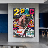 TuPac Rapper Canvas Wall Art: Unique & Vibrant Designs-ChandeliersDecor