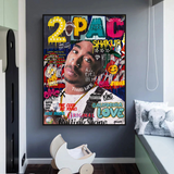 TuPac Rapper Canvas Wall Art: Unique & Vibrant Designs-ChandeliersDecor