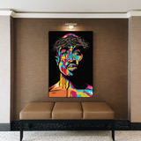 TuPac Singer Graffiti Colourful Canvas Wall Art-ChandeliersDecor