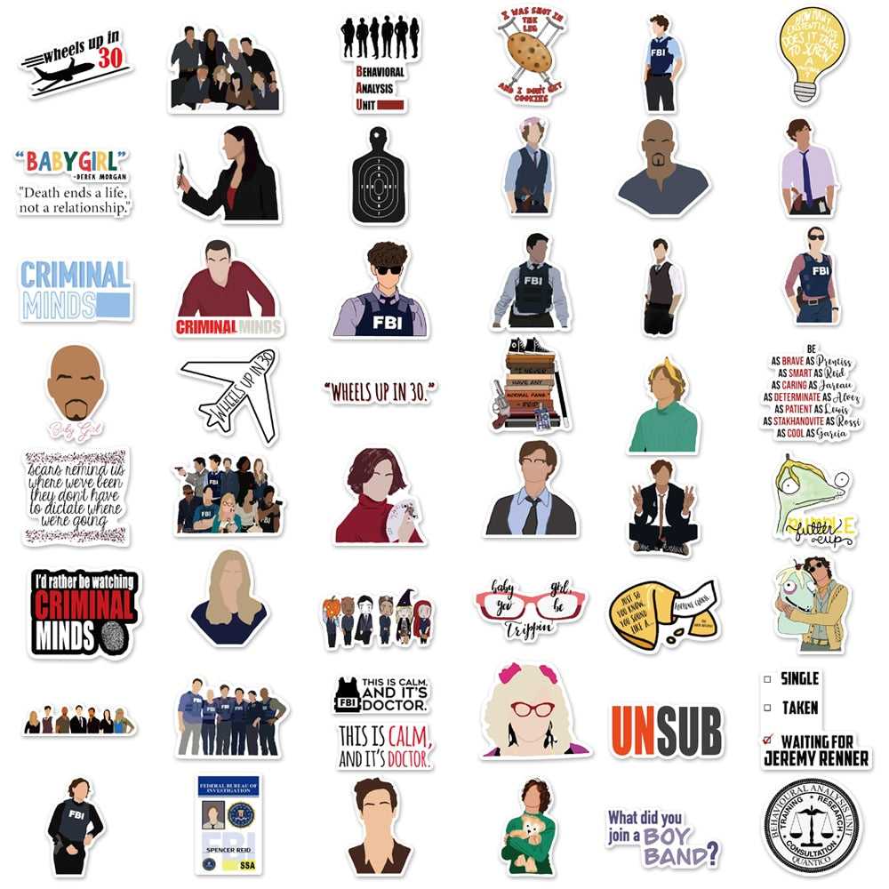 TV Series Criminal Minds Stickers Pack-ChandeliersDecor