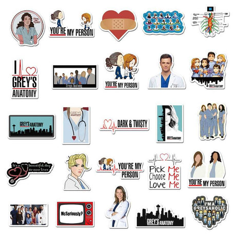 TV Series Grey Anatomy Stickers Pack-ChandeliersDecor