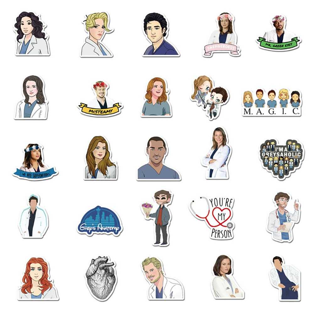 TV Series Grey Anatomy Stickers Pack