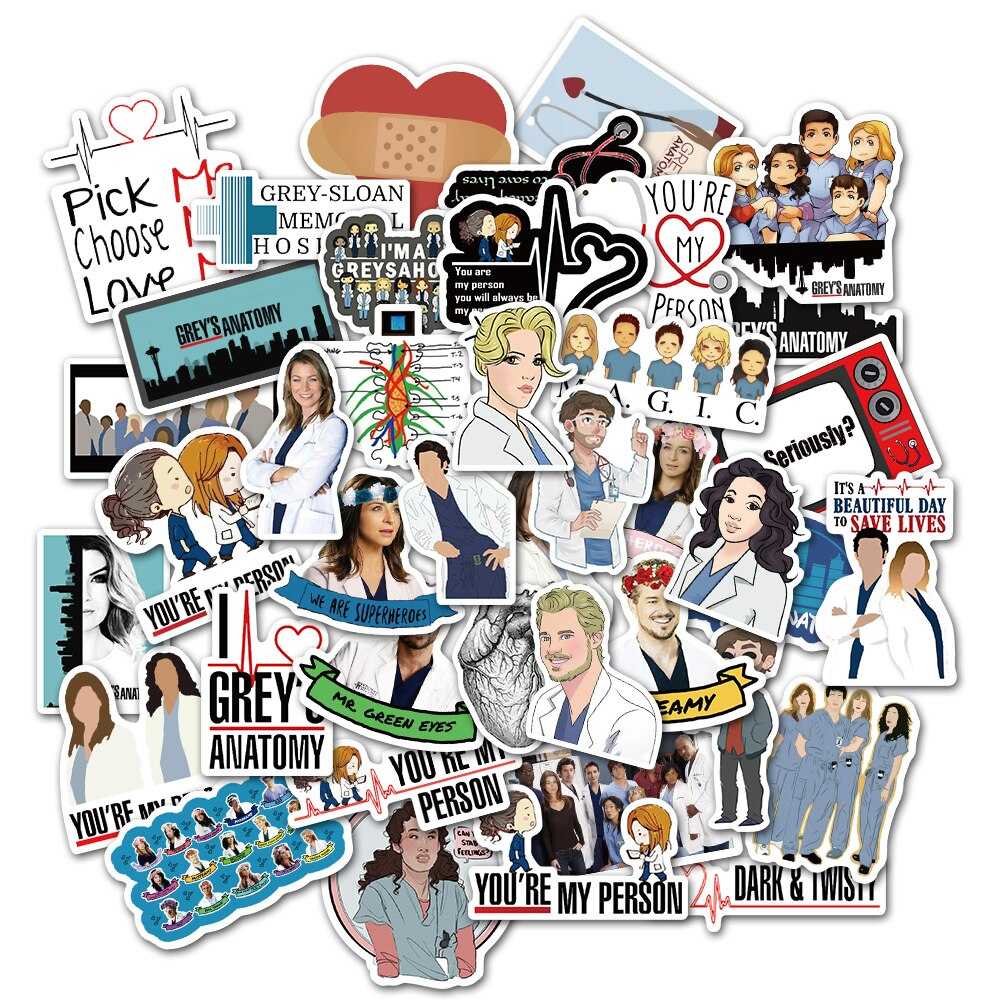 TV Series Greys Anatomy Stickers Pack