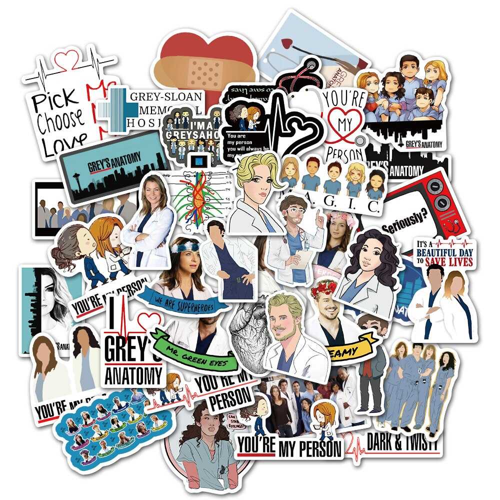 TV Series Greys Anatomy Stickers Pack-ChandeliersDecor