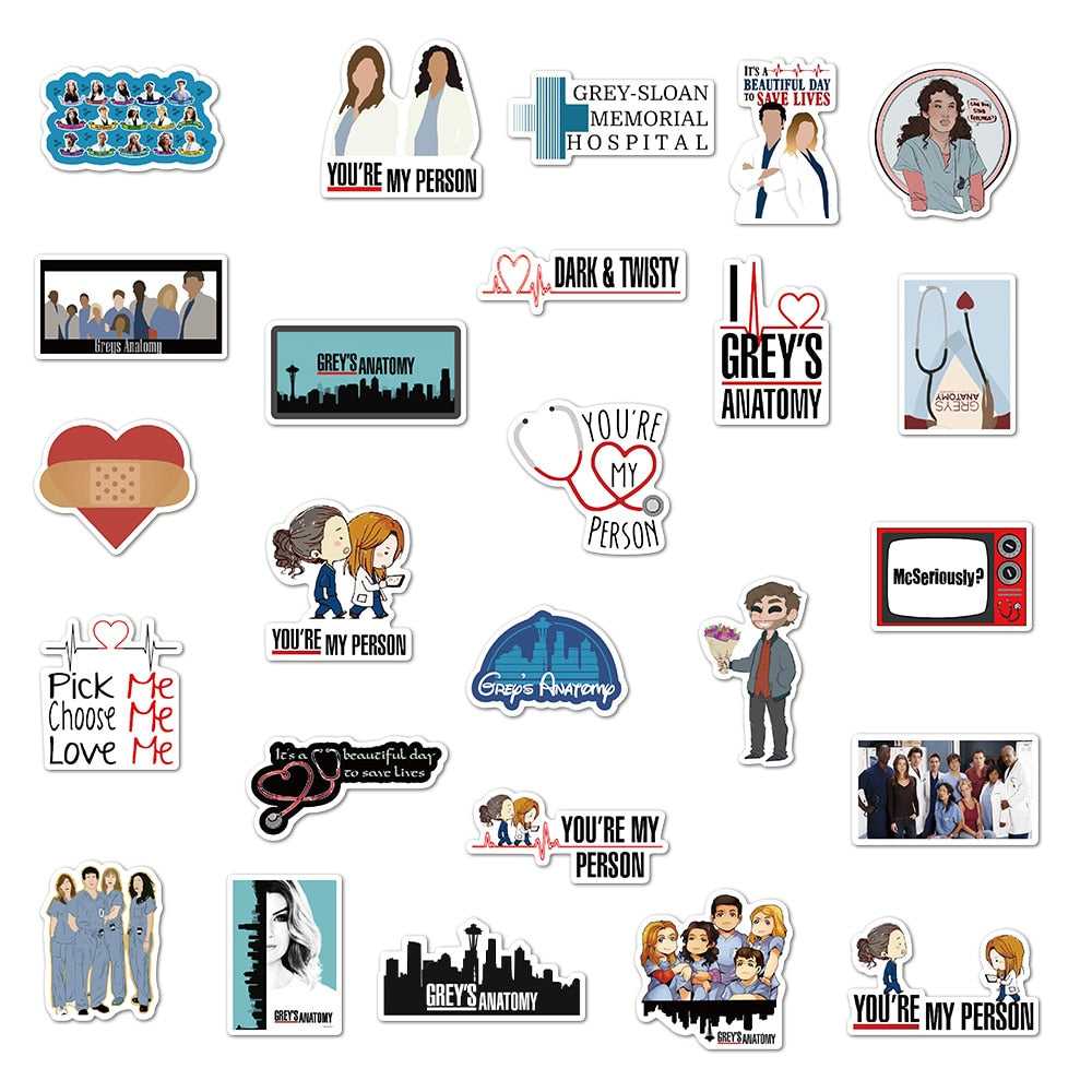 TV Series Greys Anatomy Stickers Pack-ChandeliersDecor