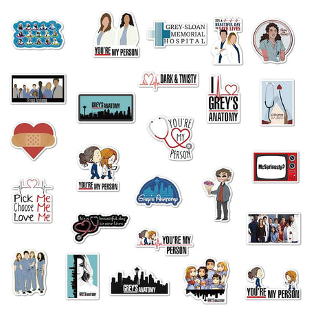 TV Series Greys Anatomy Stickers Pack-ChandeliersDecor