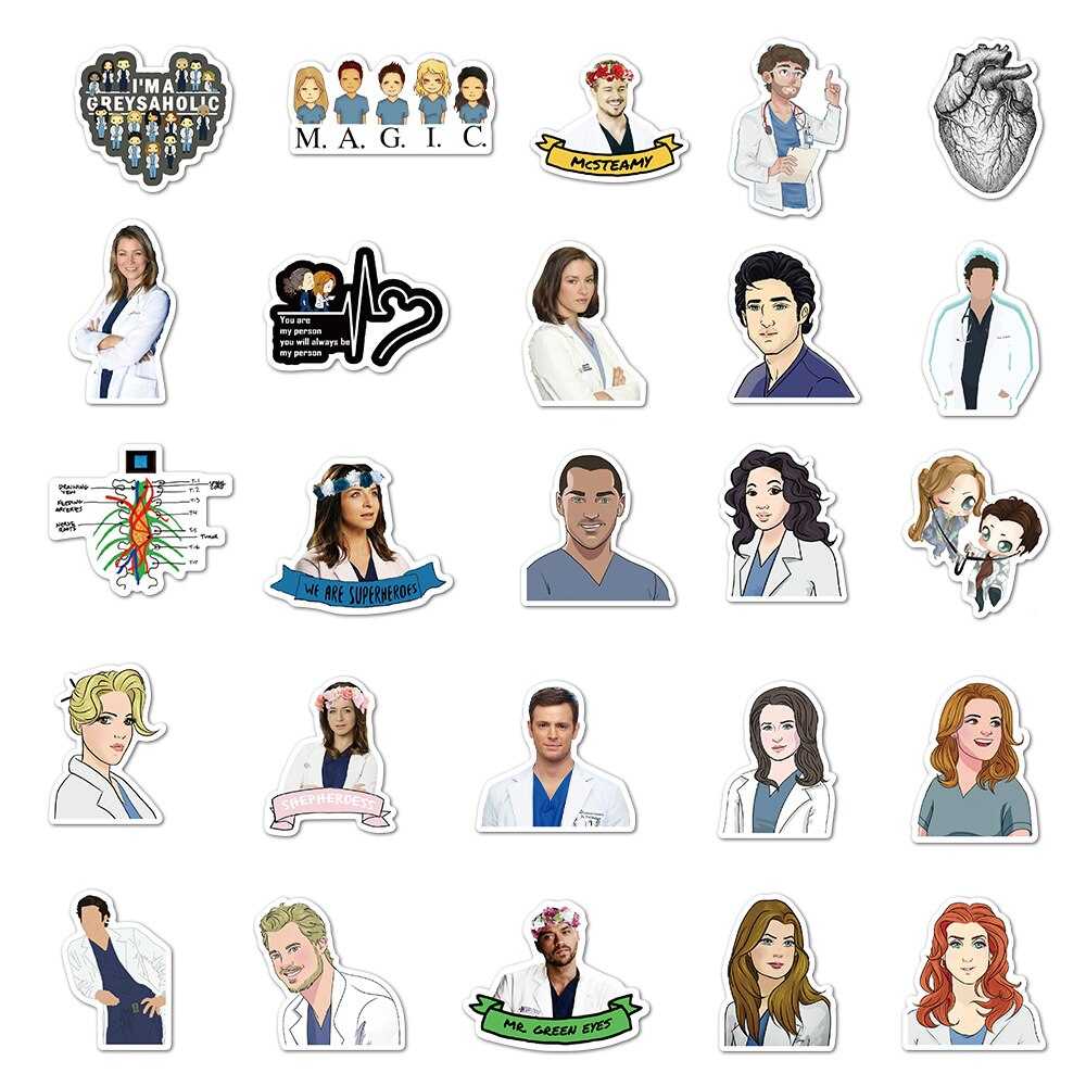 TV Series Greys Anatomy Stickers Pack-ChandeliersDecor