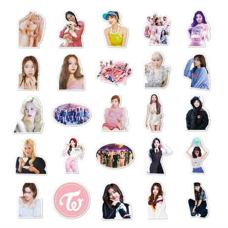 Twice Graffiti Stickers Personalized Women's Group DIY Laptop Guitar Suitcase Refrigerator Water Cup Helmet-ChandeliersDecor