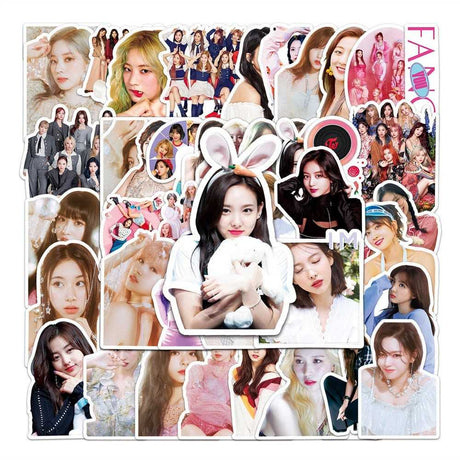 Twice Graffiti Stickers Personalized Women's Group DIY Laptop Guitar Suitcase Refrigerator Water Cup Helmet-ChandeliersDecor