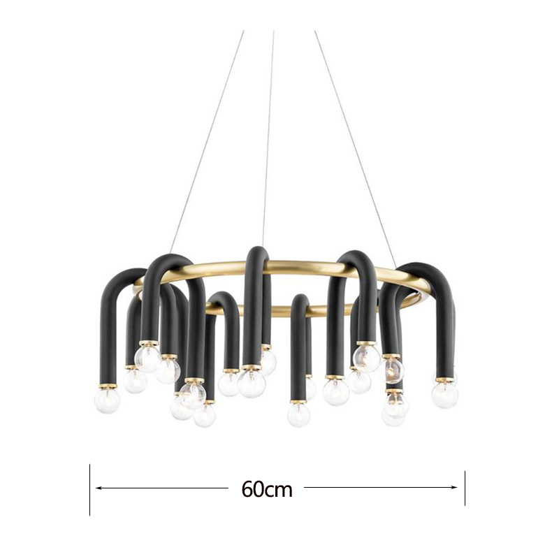 U Shape Tube Chandelier - Exclusive Lighting Fixture-ChandeliersDecor