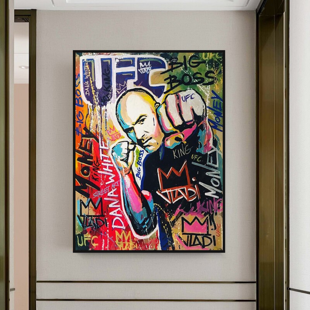 UFC Fighting Boxer Canvas Wall Art-ChandeliersDecor
