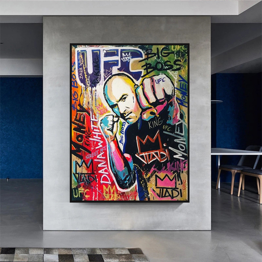 UFC Fighting Boxer Canvas Wall Art-ChandeliersDecor