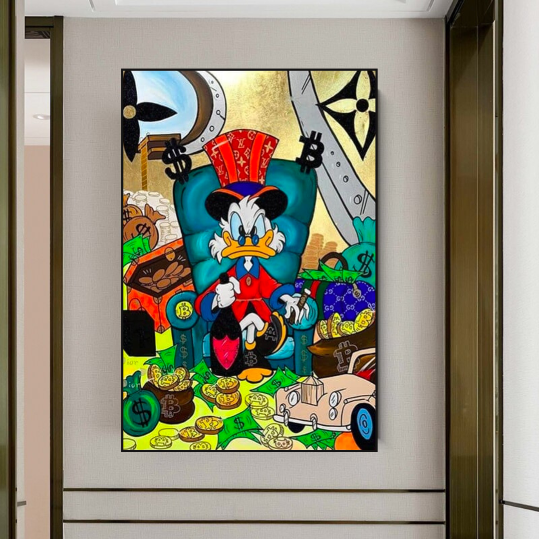 Uncle Scrooge Canvas Wall Art – Exclusive Collection-ChandeliersDecor