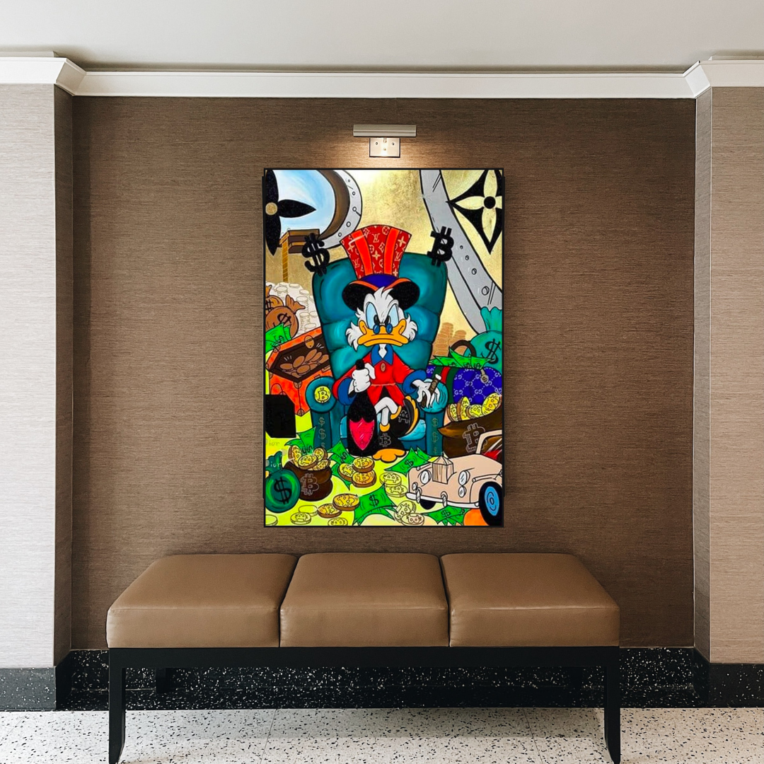 Uncle Scrooge Canvas Wall Art – Exclusive Collection-ChandeliersDecor