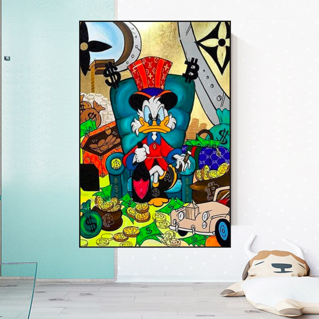 Uncle Scrooge Canvas Wall Art – Exclusive Collection-ChandeliersDecor