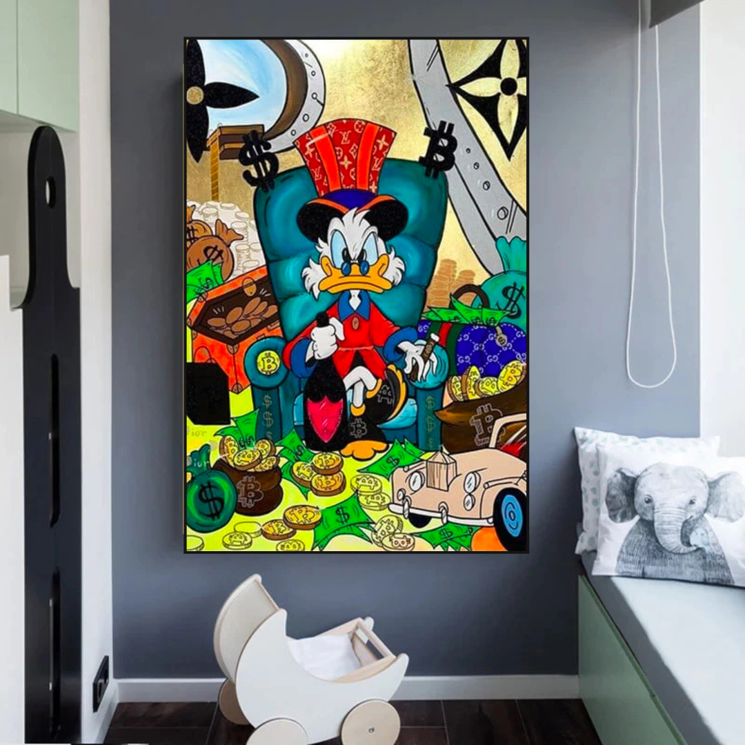 Uncle Scrooge Canvas Wall Art – Exclusive Collection-ChandeliersDecor