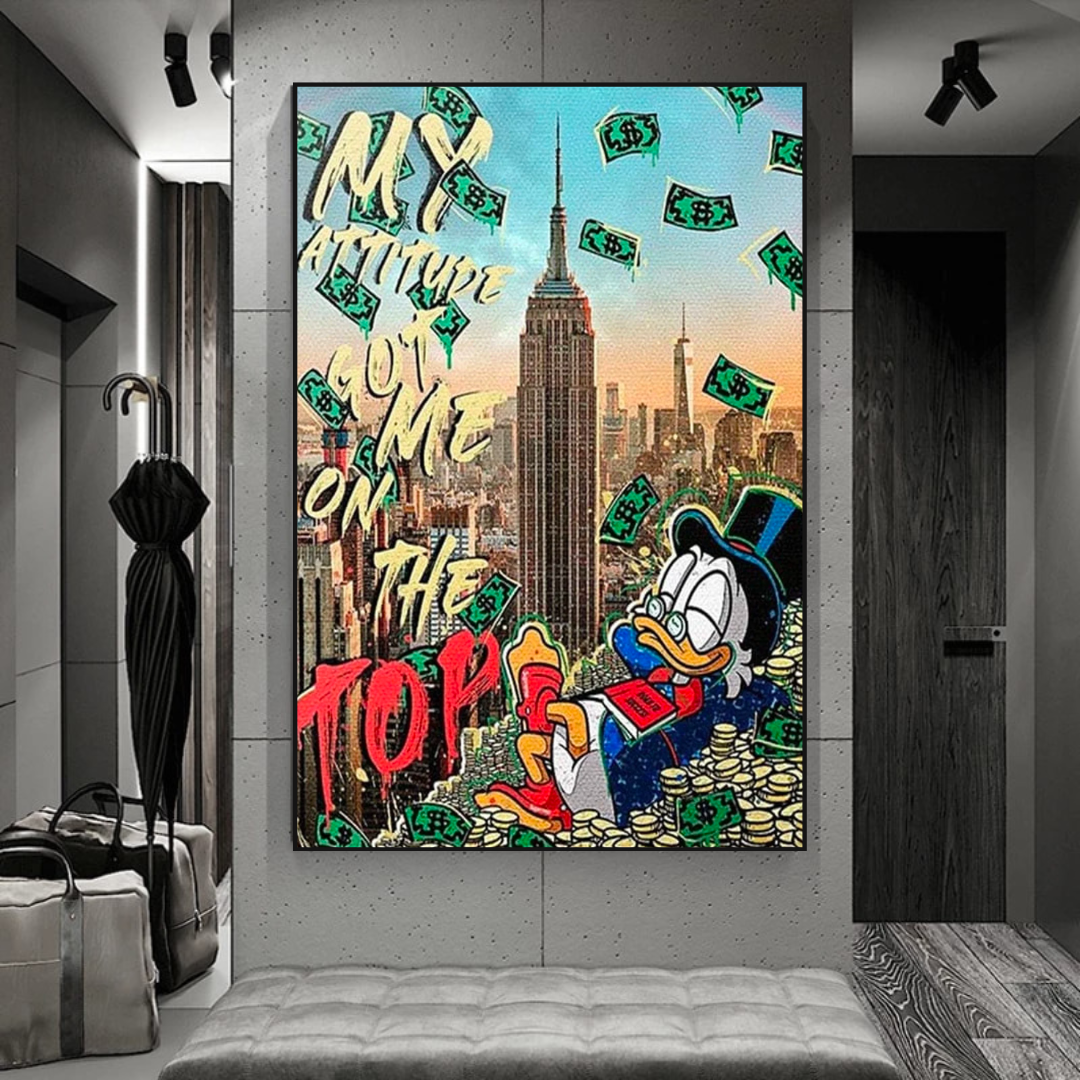 Uncle Scrooge McDuck Canvas Wall Art for Your Attitude-ChandeliersDecor