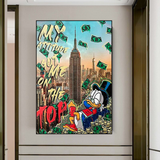 Uncle Scrooge McDuck Canvas Wall Art for Your Attitude-ChandeliersDecor