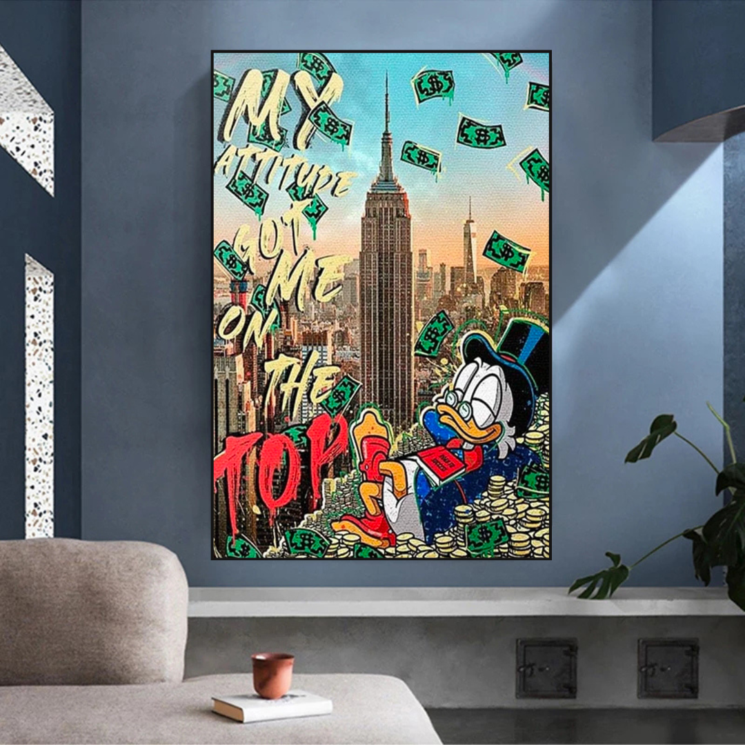 Uncle Scrooge McDuck Canvas Wall Art for Your Attitude-ChandeliersDecor