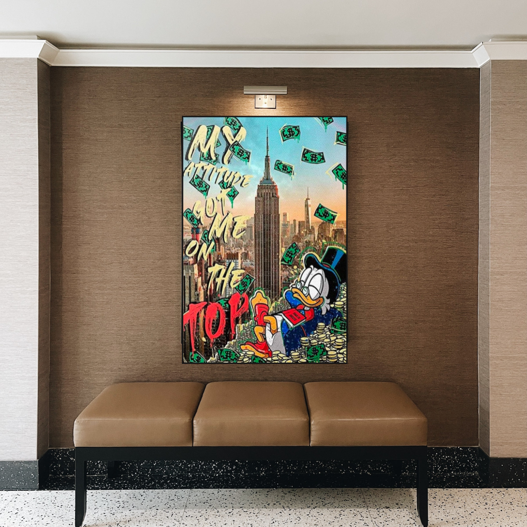 Uncle Scrooge McDuck Canvas Wall Art for Your Attitude-ChandeliersDecor