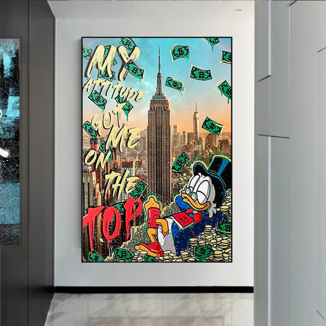 Uncle Scrooge McDuck Canvas Wall Art for Your Attitude-ChandeliersDecor