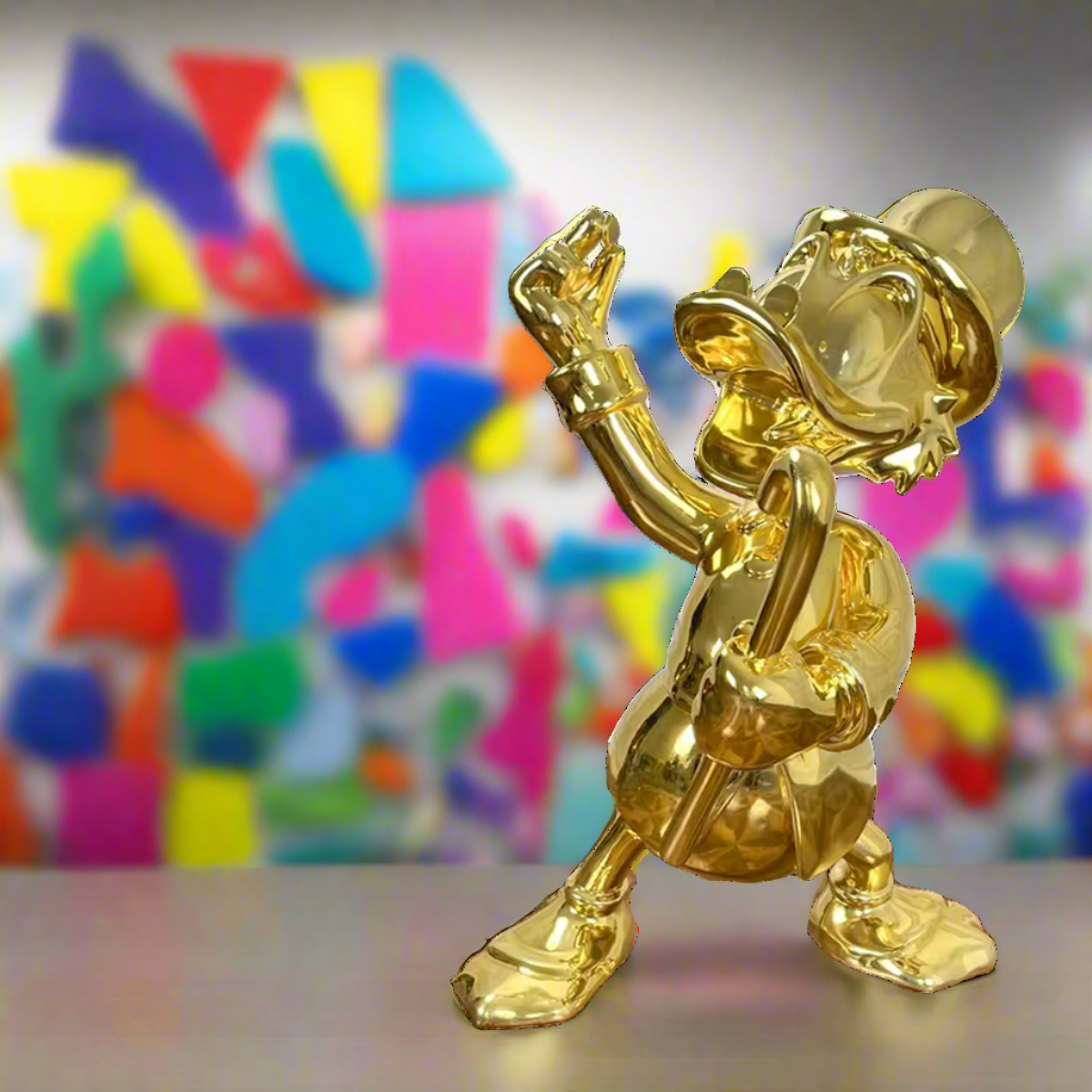 Uncle Scrooge McDuck Gold Millionaire Electroplated Statue Ornament-GraffitiWallArt