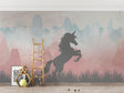 Unicorn in Mountains - Girls Room Wallpaper Mural-ChandeliersDecor