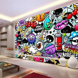 Urban Expression Graffiti Art Wall Wallpaper-ChandeliersDecor.com